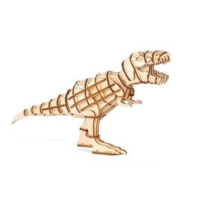 Kikkerland 3-D wooden puzzle set of 2 – T-Rex & Stegosaurus - ages 14+ - NIB